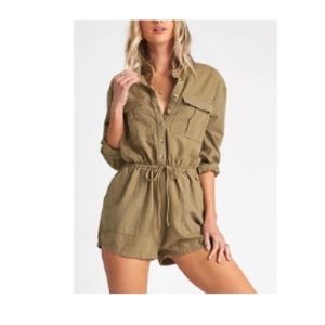 Women’s Billabong Wake The Night Romper, Bayleaf, Size M